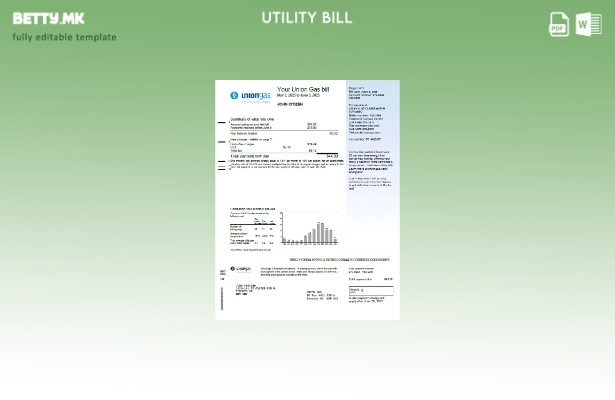 модерен стил на шаблон за збор за сметки за комунални услуги на Канада унија за 